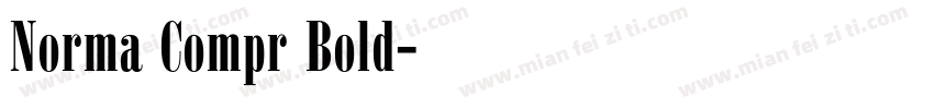 Norma Compr Bold字体转换
